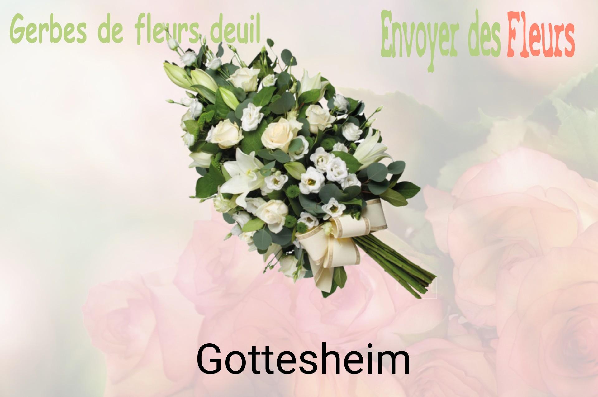 Gerbe de fleurs de deuil livrée à Gottesheim